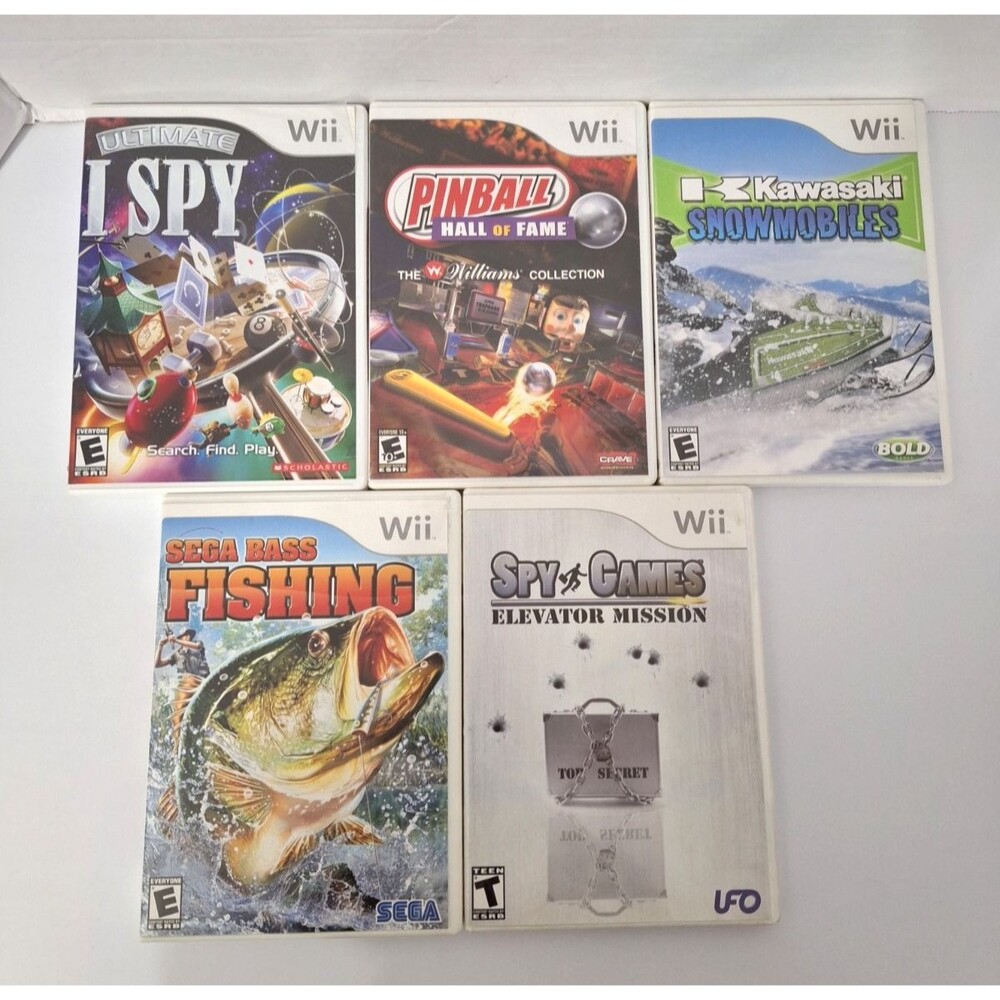 Nintendo Wii Video Games "Bundle of 5" Outdoor Adventure Leggo Action Pinball